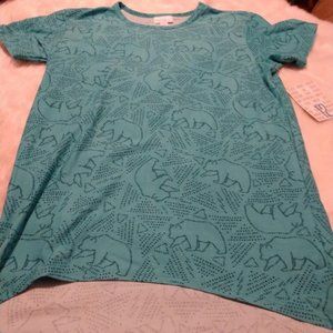 NWT Lularoe Kid's Gracie Shirt Size 12 Blue Bears